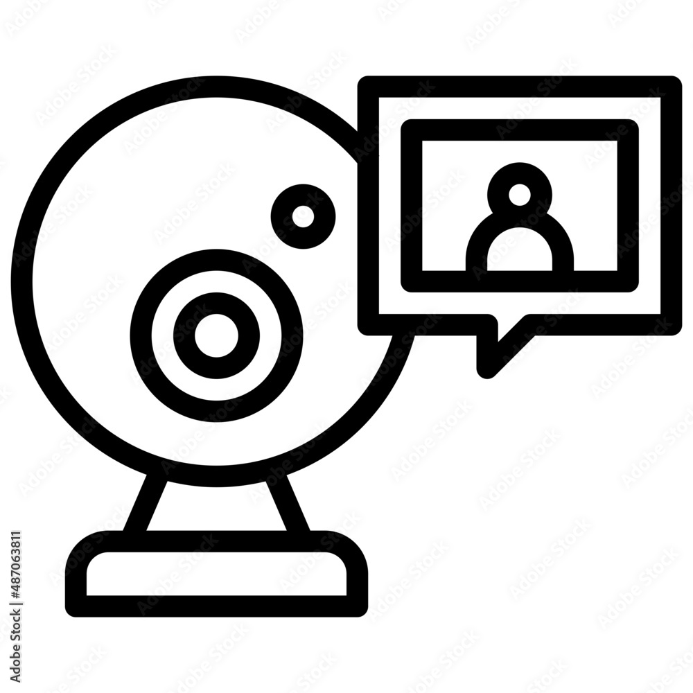 WEBCAM line icon,linear,outline,graphic,illustration WEBCAM line icon,linear,outline,graphic,illustration