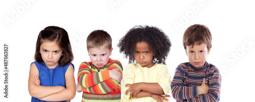 Four quite angry children