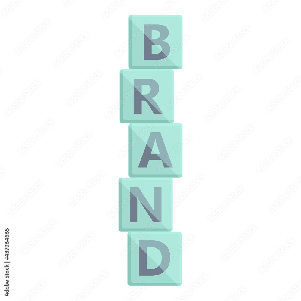 Brand tower icon cartoon vector. Word strategy. Creative company Brand tower icon cartoon vector. Word strategy. Creative company