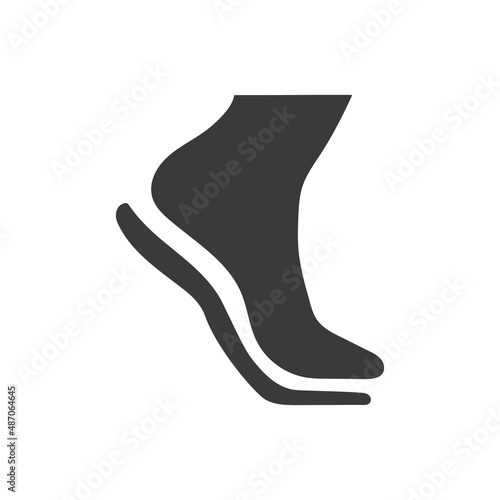 Sole on orthopedic insole, vector, icon.