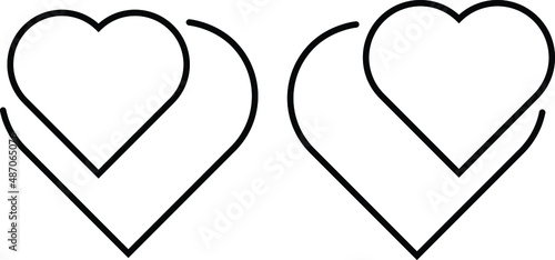 Premium set of heart line icons. Simple pictograms pack. Stroke vector illustration on a white background. Modern outline style icons collection