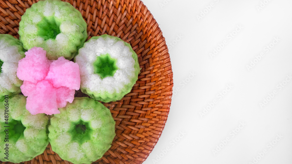 cut out a plate of assorted popular indonesian market munches in a white background cut out a plate of assorted popular indonesian market munches in a white background