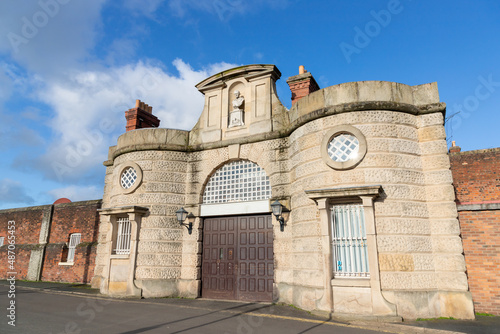 Front of Shrewsbury Prison in Shrewsbury, Shropshire, UK on a sunny winters day photo