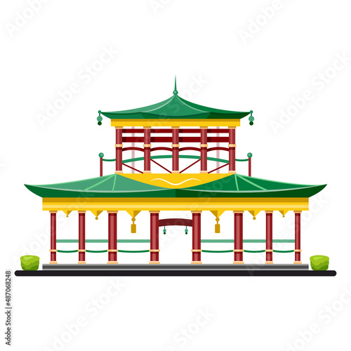 Chinese ancient landmark, entrance or gazebo icon