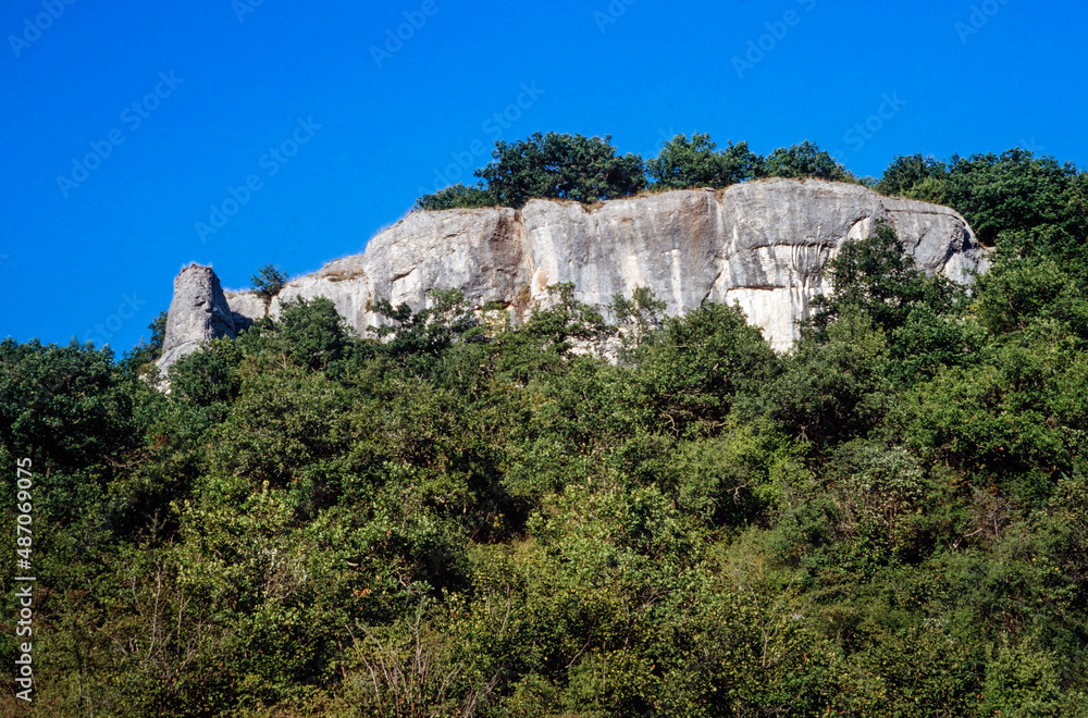 Dordogne. France. Rocks. Forest.