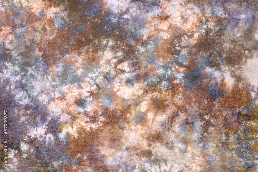 colorful tie dye pattern hand dyed on cotton fabric background. colorful tie dye pattern hand dyed on cotton fabric background.