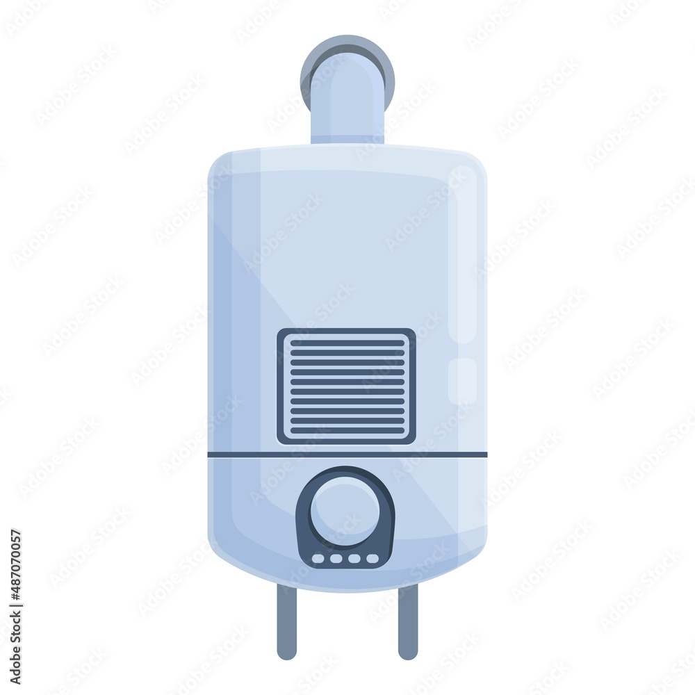 Obraz premium Gas boiler geyser icon cartoon vector. House heater. Water system