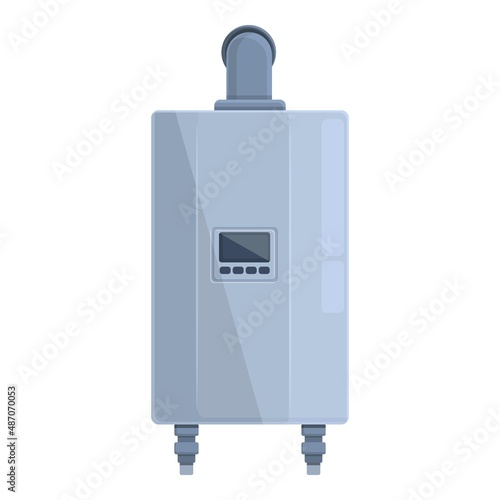 Gas boiler energy icon cartoon vector. Home heater. Hot system