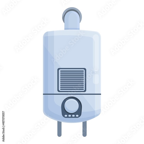 Gas boiler geyser icon cartoon vector. House heater. Water system