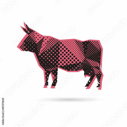 Cow abstract isolated on a white backgrounds