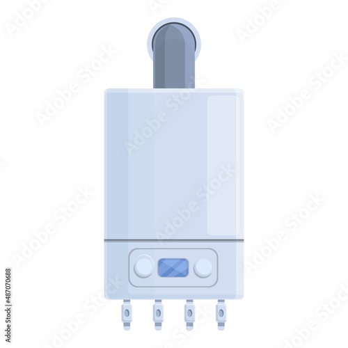 Air gas boiler icon cartoon vector. House water. Heat system