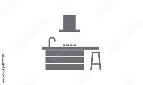 kitchen cabinet icon. vector illustration . editable logo sing symbol furniture, sink. element design
