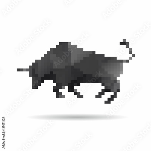 Bull abstract isolated on a white background, vector illustration