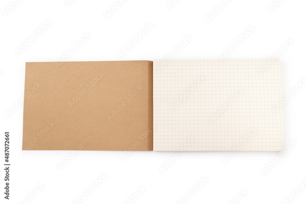 Open blank notebook isolated on white background Open blank notebook isolated on white background