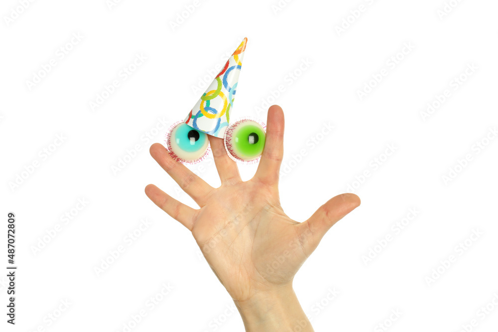 Concept of April Fool's Day isolated on white background Concept of April Fool's Day isolated on white background
