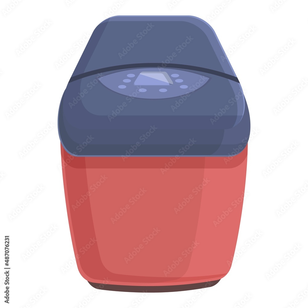 Bread making processor icon cartoon vector. Kitchen maker. Small food