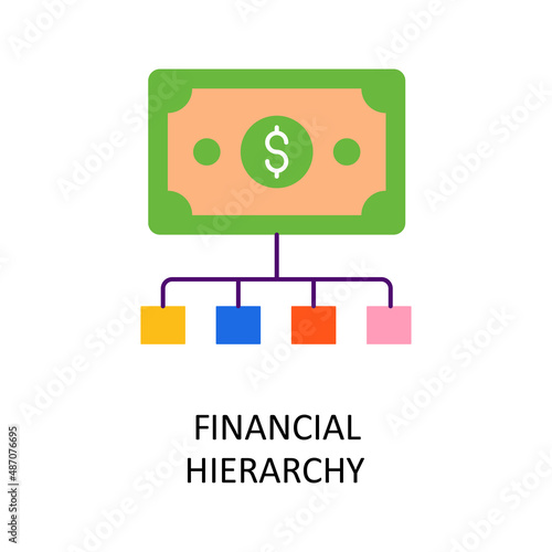 Financial Hierarchy Vector Flat Icon Design illustration. Banking and Payment Symbol on White background EPS 10 File