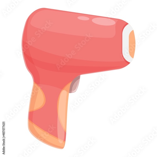 Laser epilation gun icon cartoon vector. Hair treatment. Body care