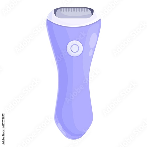 Epilation machine icon cartoon vector. Laser hair. Cream skin