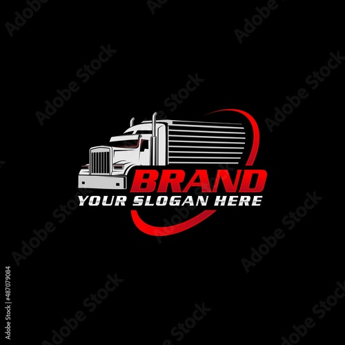 semi truck trailer logo trucking logo