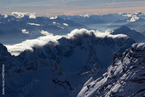 European Alps from the 'Zugspitze' - Germany's talles mountain