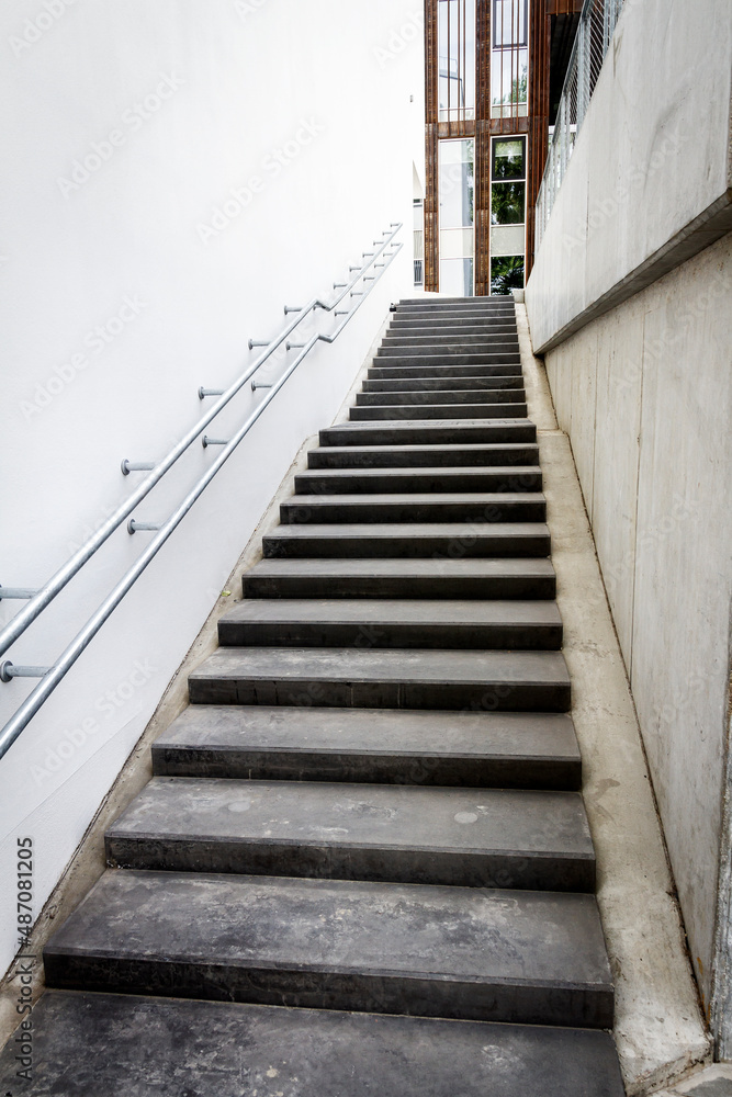 Empty staircase between office buildings Empty staircase between office buildings