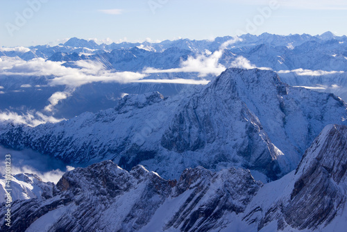 European Alps from the 'Zugspitze' - Germany's talles mountain