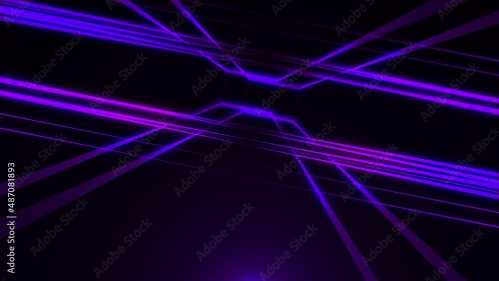 Smooth moving flashing purple and blue laser beams Smooth moving flashing purple and blue laser beams