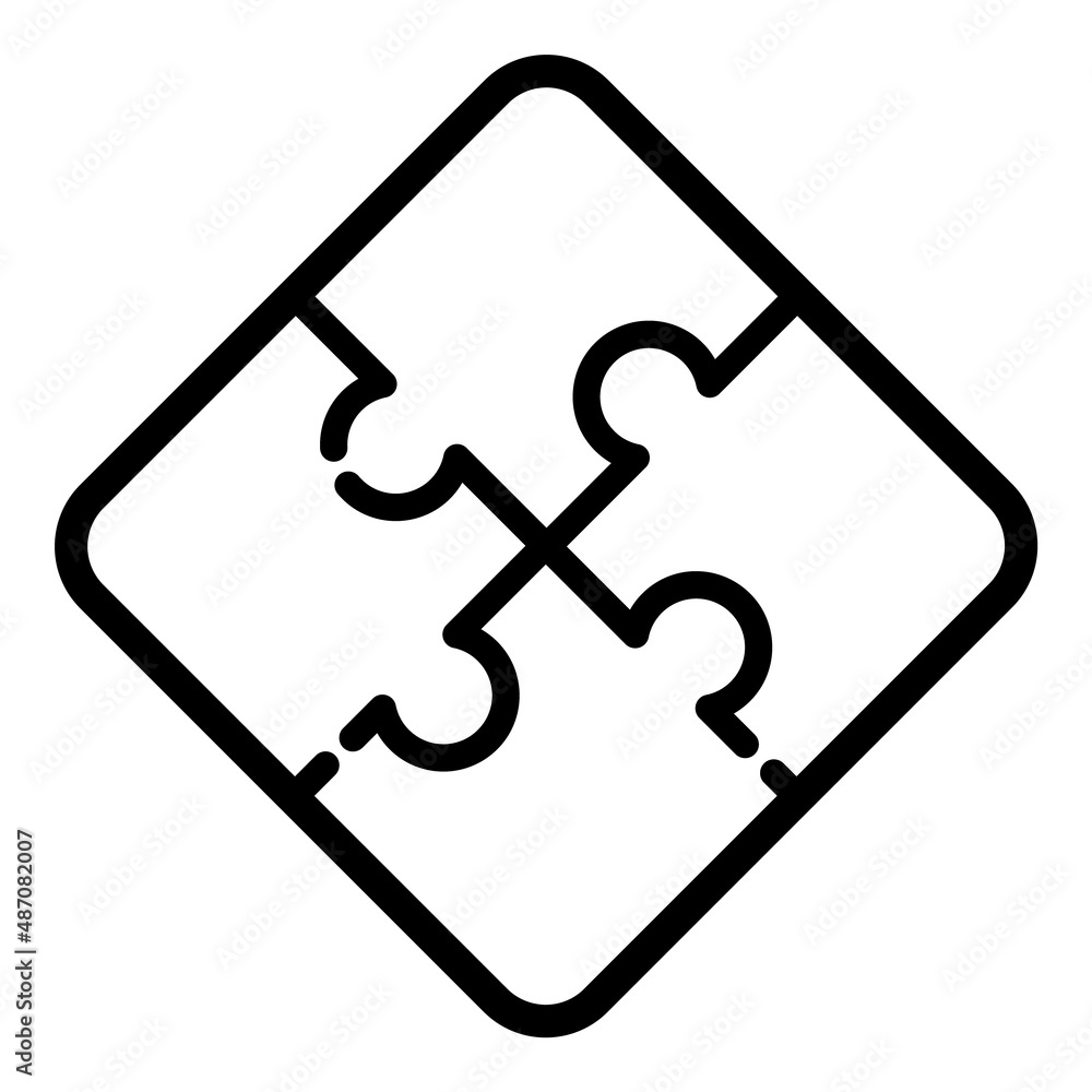 Puzzle Flat Icon Isolated On White Background Puzzle Flat Icon Isolated On White Background