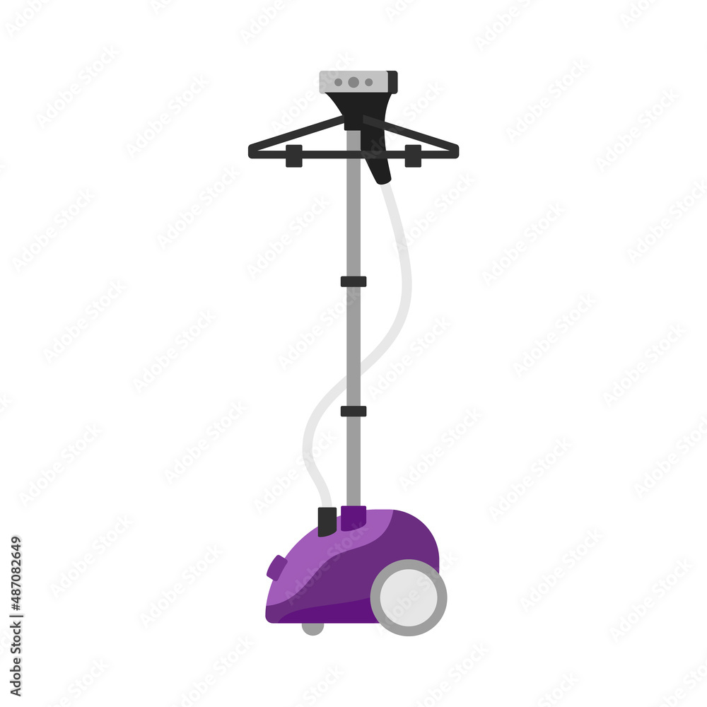 Vertical ironing equipment for clothes steaming vector illustration isolated. Vertical ironing equipment for clothes steaming vector illustration isolated.