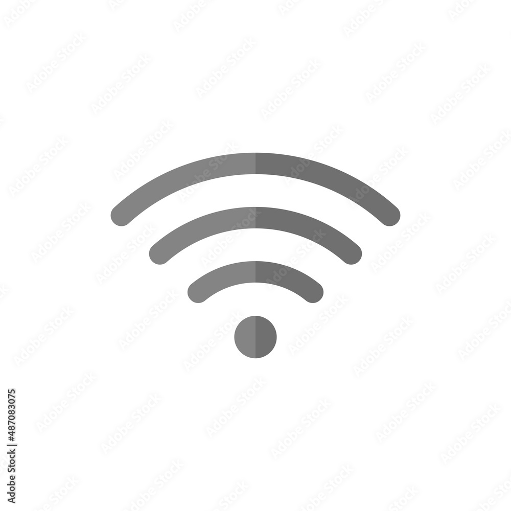 Wifi grey flat vector icon Wifi grey flat vector icon