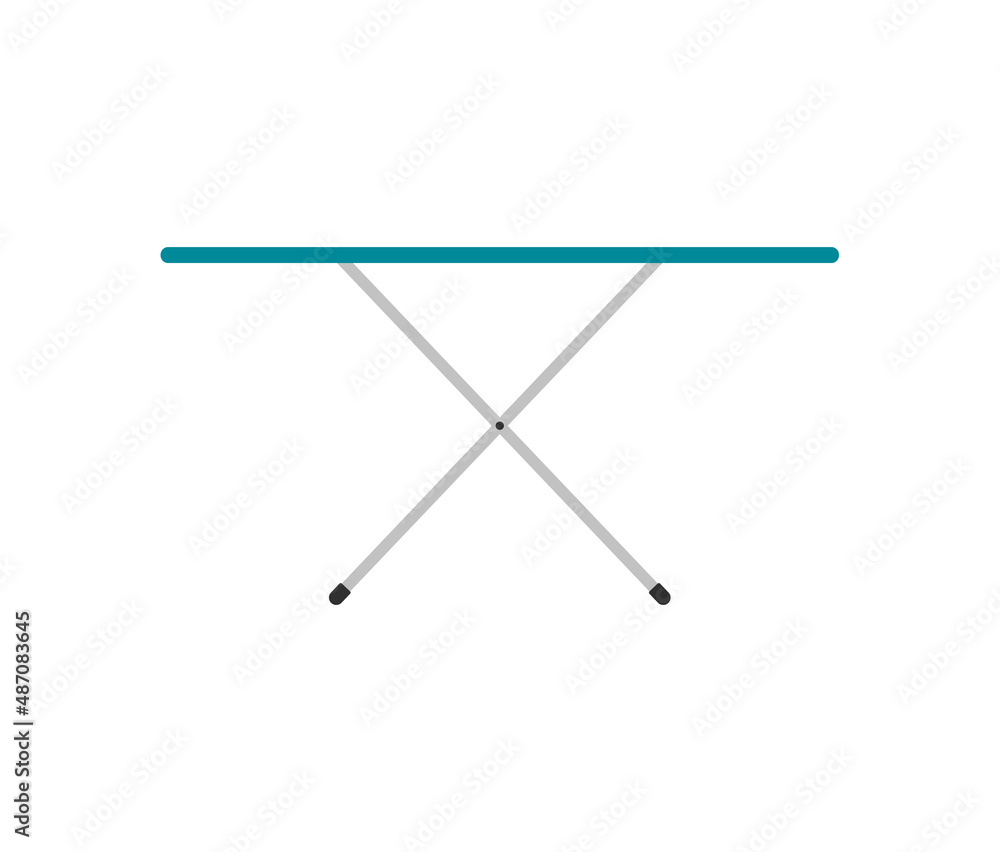 Ironing board for housework flat cartoon vector illustration isolated. Ironing board for housework flat cartoon vector illustration isolated.