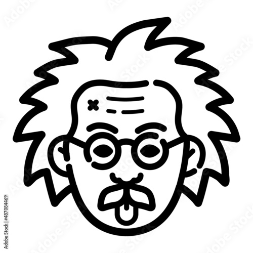 Canvas Print Scientist Flat Icon Isolated On White Background