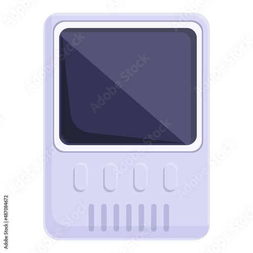 Intercom equipment icon cartoon vector. Video system. Camera bell