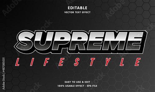 editable supreme text effect template with modern concept  photo
