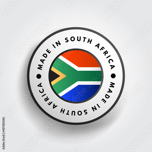 Made in South Africa text emblem badge, concept background Free Download Made in South Africa text emblem badge, concept background - GFXLoad