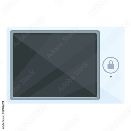 Telephone intercom icon cartoon vector. Video door. Home control