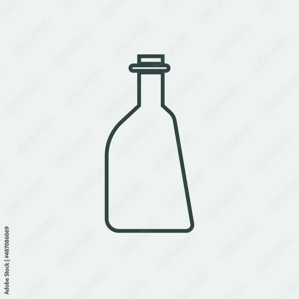 Bottle vector icon illustration sign Bottle vector icon illustration sign