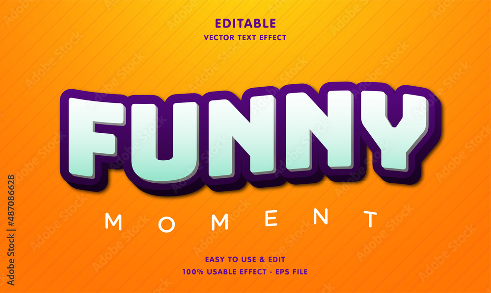editable funny moment text effect template with modern concept 