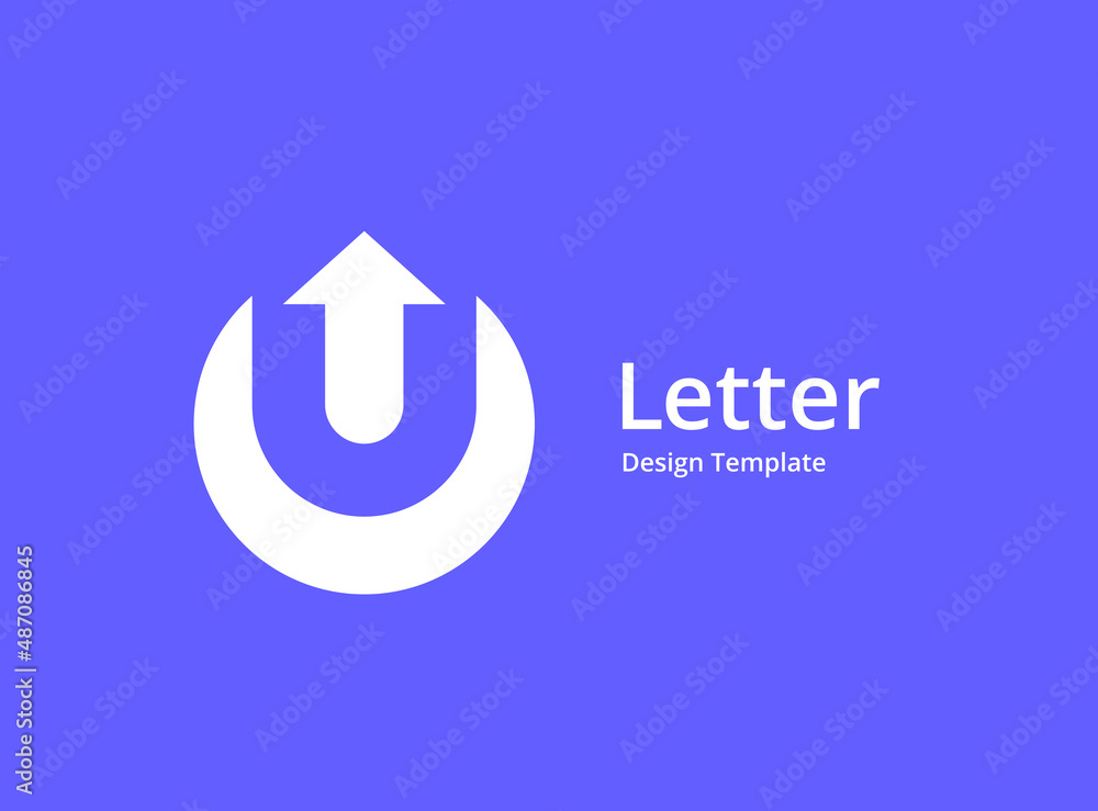 Letter U with arrow logo icon design template elements Letter U with arrow logo icon design template elements