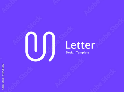 Letter U logo icon design template elements