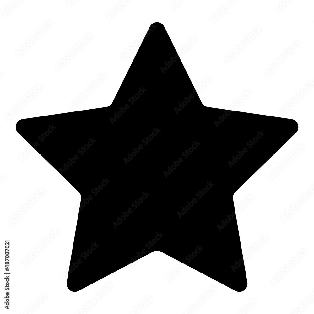 Star Shape Flat Icon Isolated On White Background