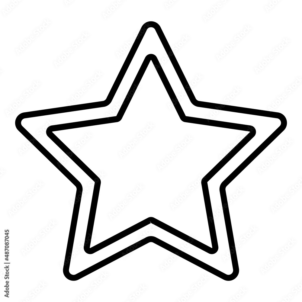 Star Shape Flat Icon Isolated On White Background Star Shape Flat Icon Isolated On White Background