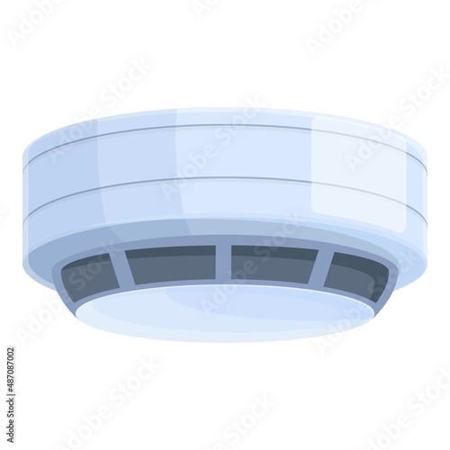 Security home system icon cartoon vector. Smoke detector. Alarm sensor