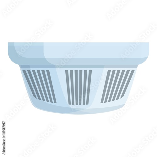 Ceiling smoke detector icon cartoon vector. Alarm sensor. Safety system