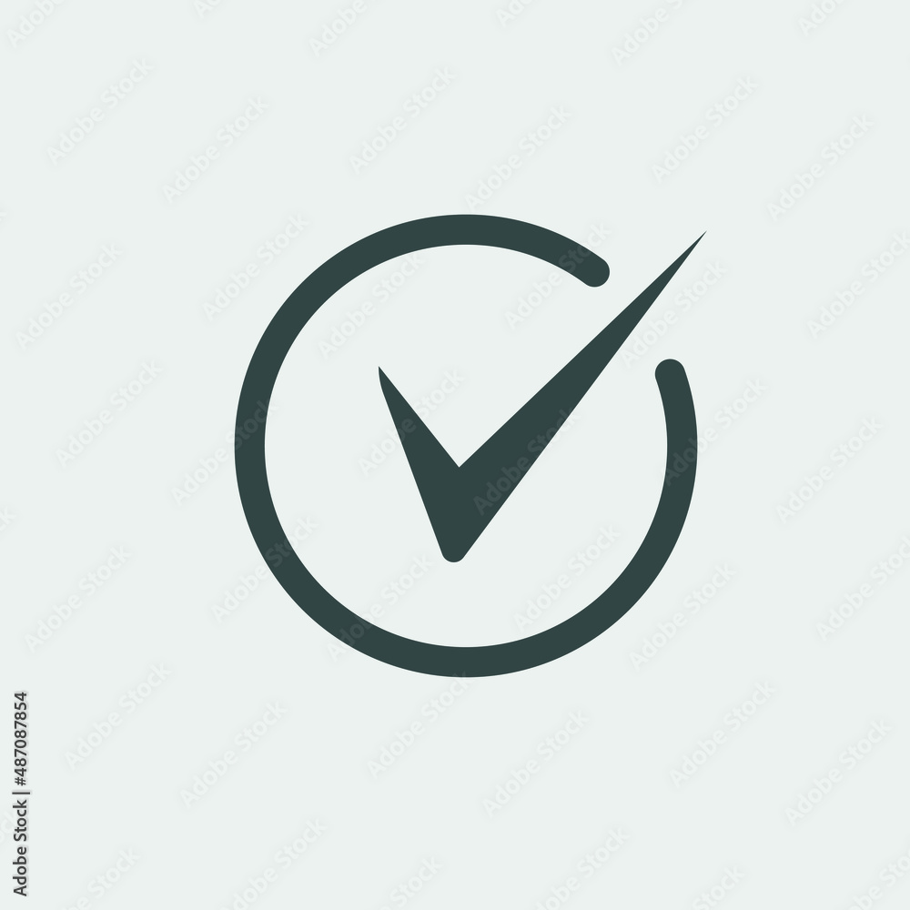 Checkmark vector icon illustration sign Checkmark vector icon illustration sign