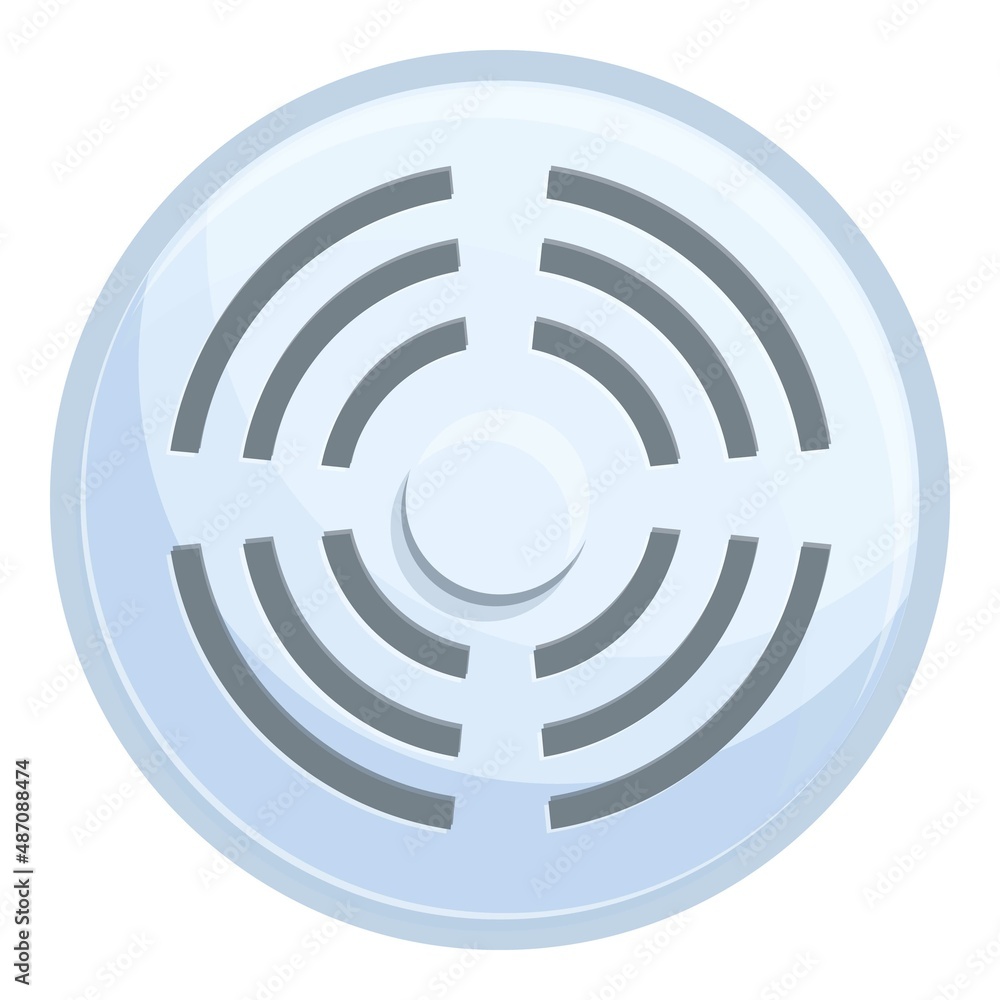 Smoke detector signal icon cartoon vector. Alarm fire. Home system Smoke detector signal icon cartoon vector. Alarm fire. Home system