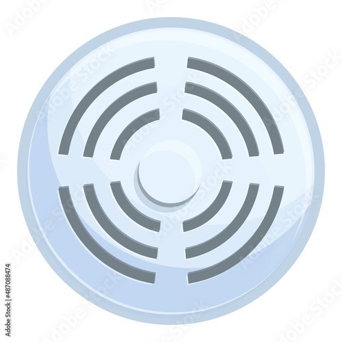 Smoke detector signal icon cartoon vector. Alarm fire. Home system