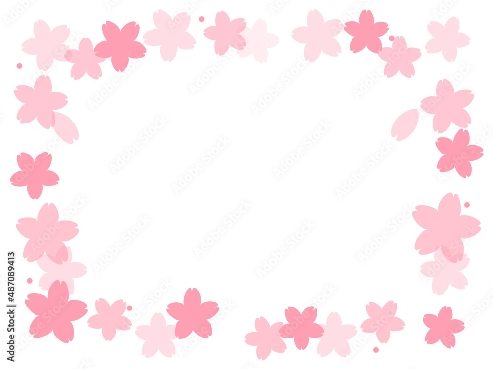 桜の花のフレーム・枠のイラスト