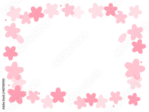 桜の花のフレーム・枠のイラスト